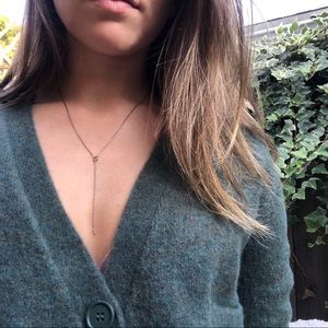 💥Simple Silver Circle Drop Necklace